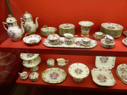 Items from the Herend Service presented to Joseph Stalin, at the exhibition `Dining with the Tsars` at the Second Floor of the Hermitage Amsterdam museum
