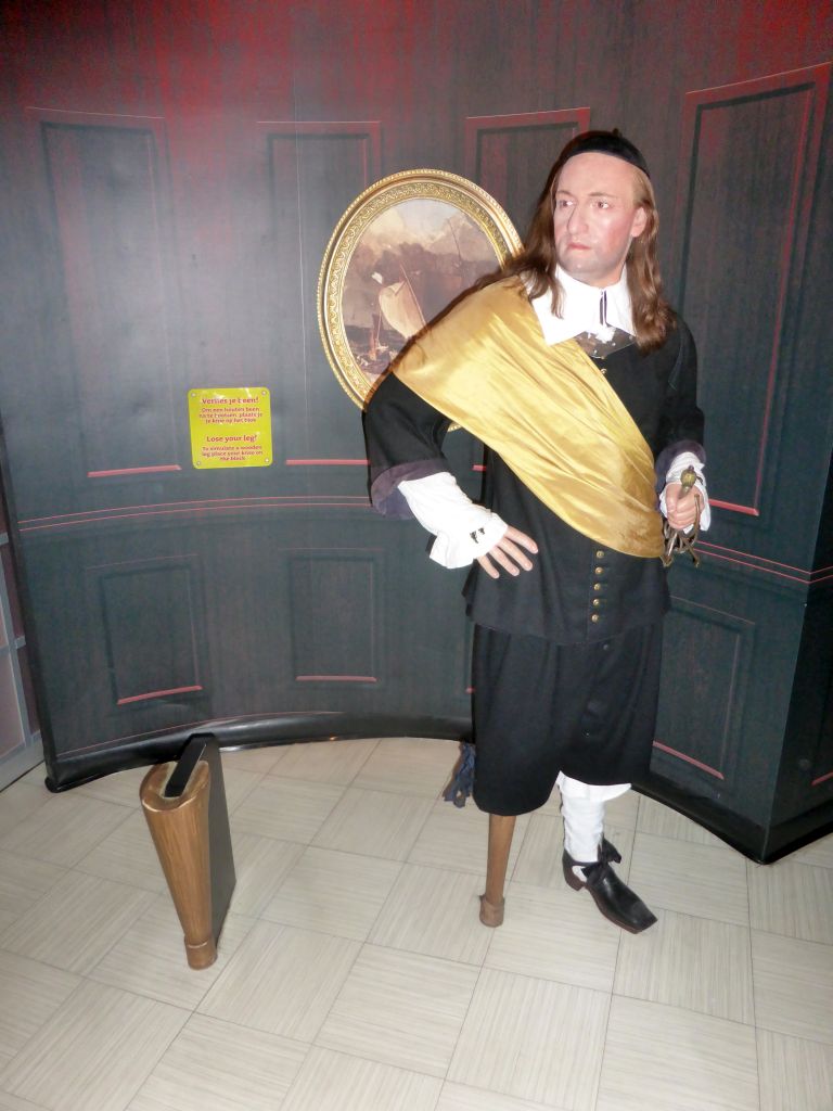 Wax statue of Peter Stuyvesant at the Madame Tussauds museum