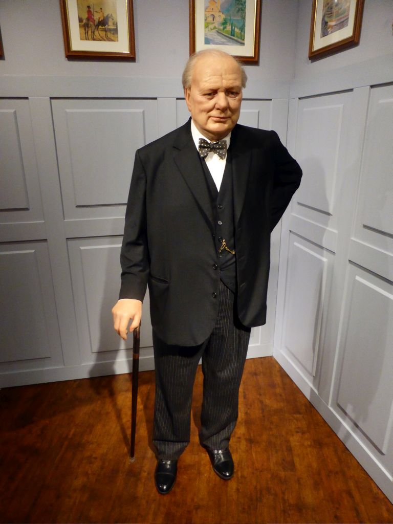 Wax statue of Winston Churchill at the Madame Tussauds museum