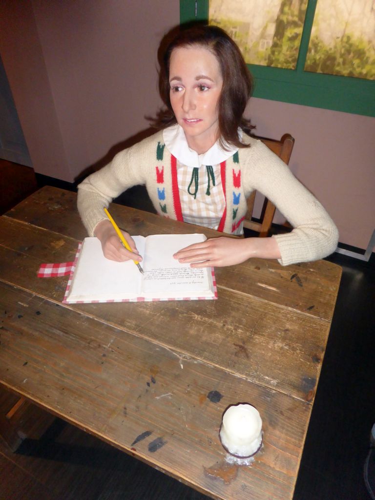 Wax statue of Anne Frank at the Madame Tussauds museum