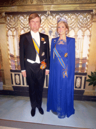 Wax statues of King Willem-Alexander and Queen Maxima at the Madame Tussauds museum