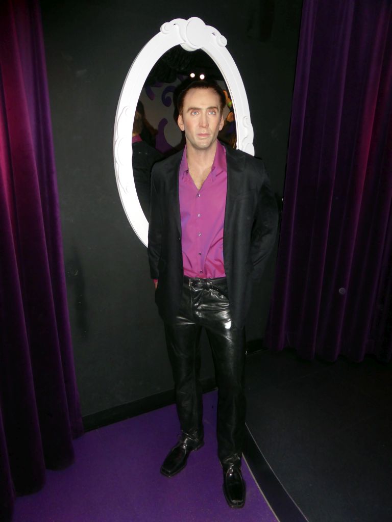 Wax statue of Nicolas Cage at the Madame Tussauds museum
