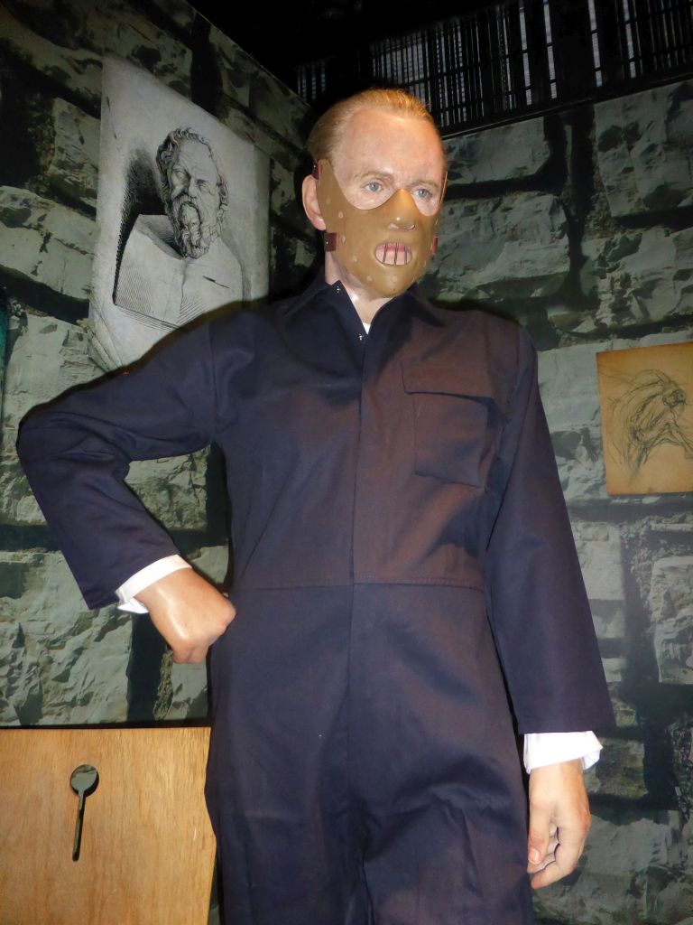 Wax statue of Anthony Hopkins as Hannibal Lecter at the Madame Tussauds museum