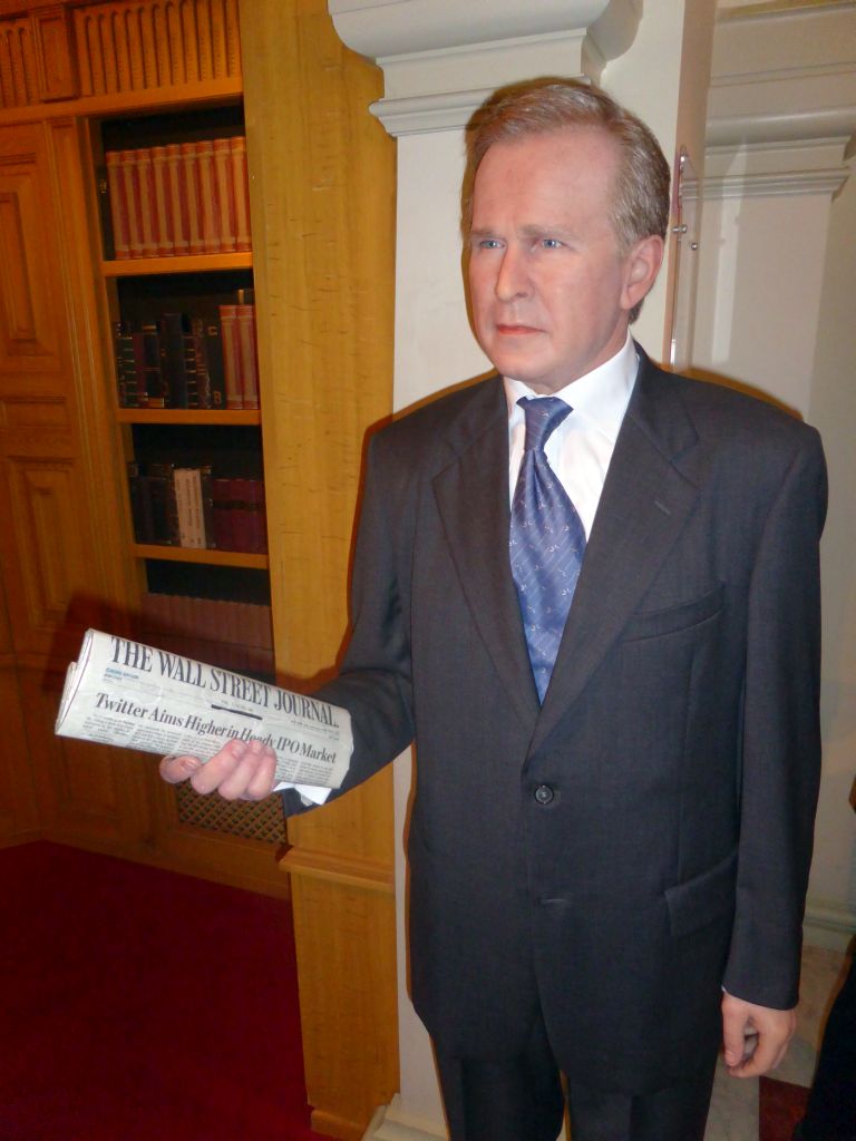 Wax statue of George W. Bush at the Madame Tussauds museum