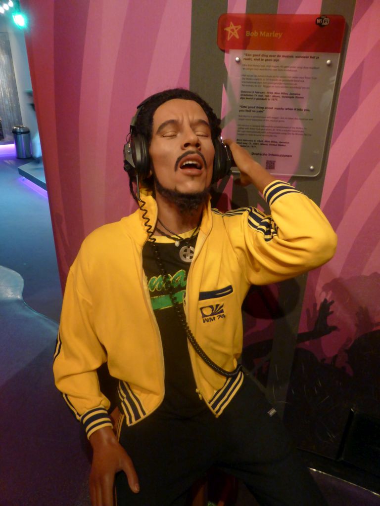 Wax statue of Bob Marley at the Madame Tussauds museum