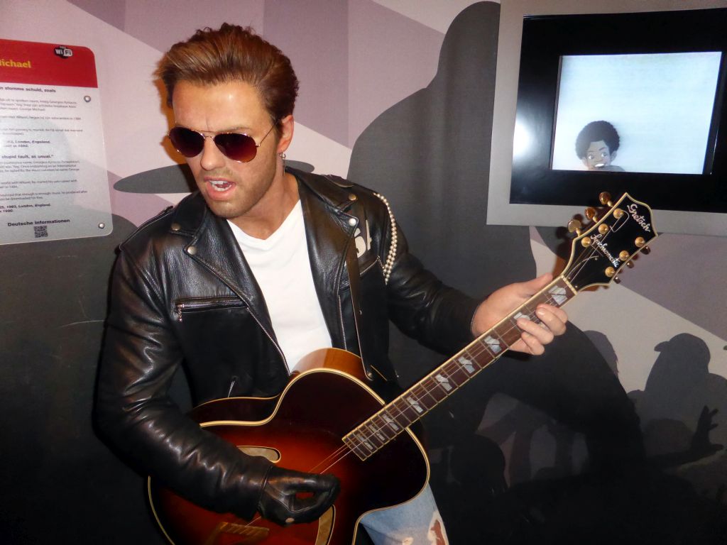 Wax statue of George Michael at the Madame Tussauds museum