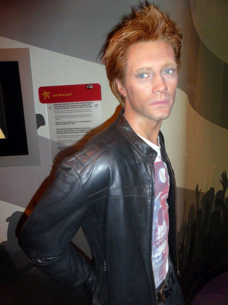 Wax statue of Jon Bon Jovi at the Madame Tussauds museum