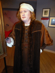Wax statue of Rembrandt van Rijn at the Madame Tussauds museum