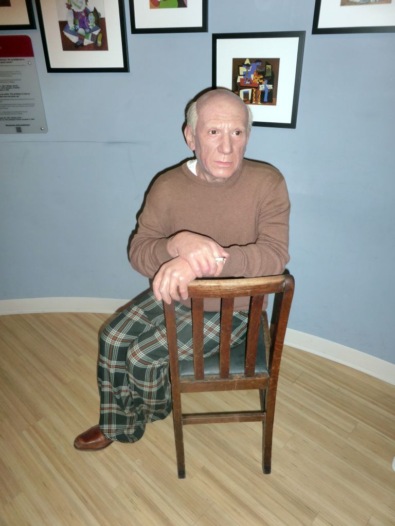Wax statue of Pablo Picasso at the Madame Tussauds museum