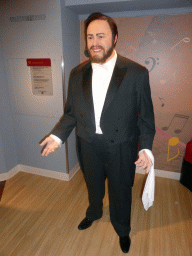 Wax statue of Luciano Pavarotti at the Madame Tussauds museum
