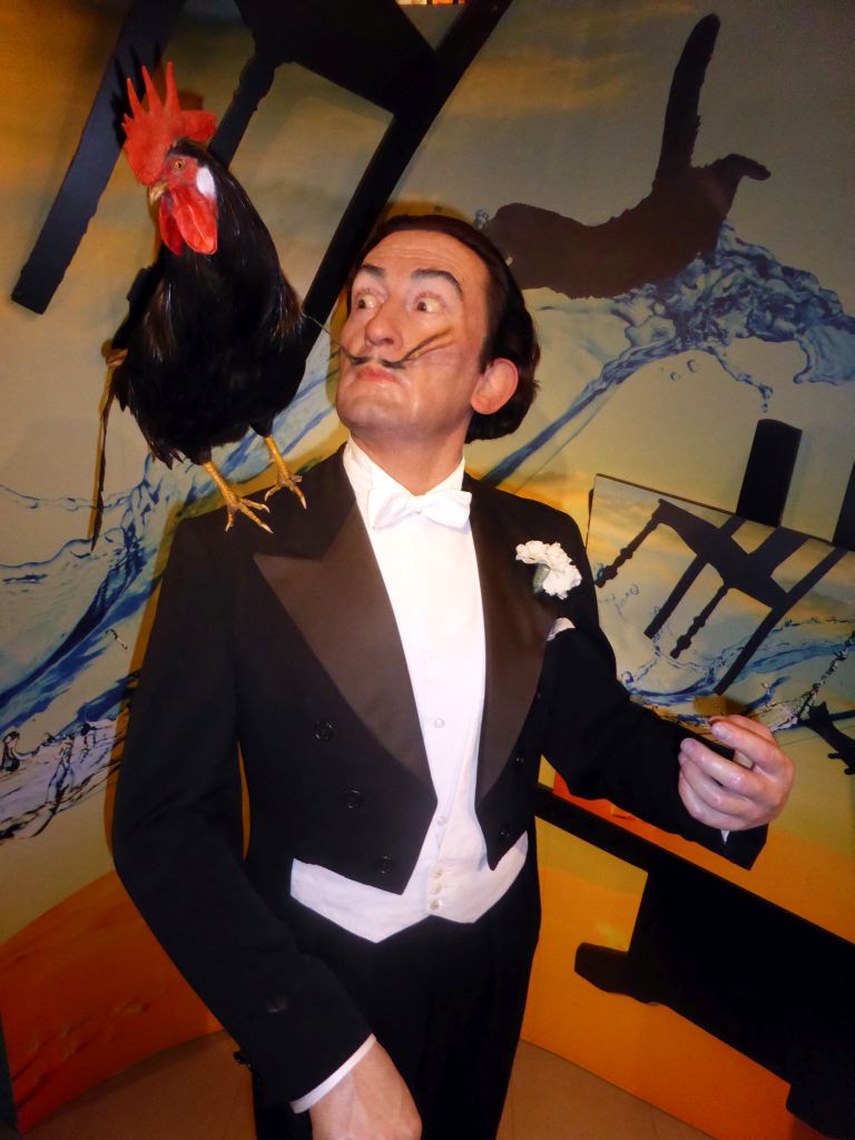 Wax statue of Salvador Dali at the Madame Tussauds museum