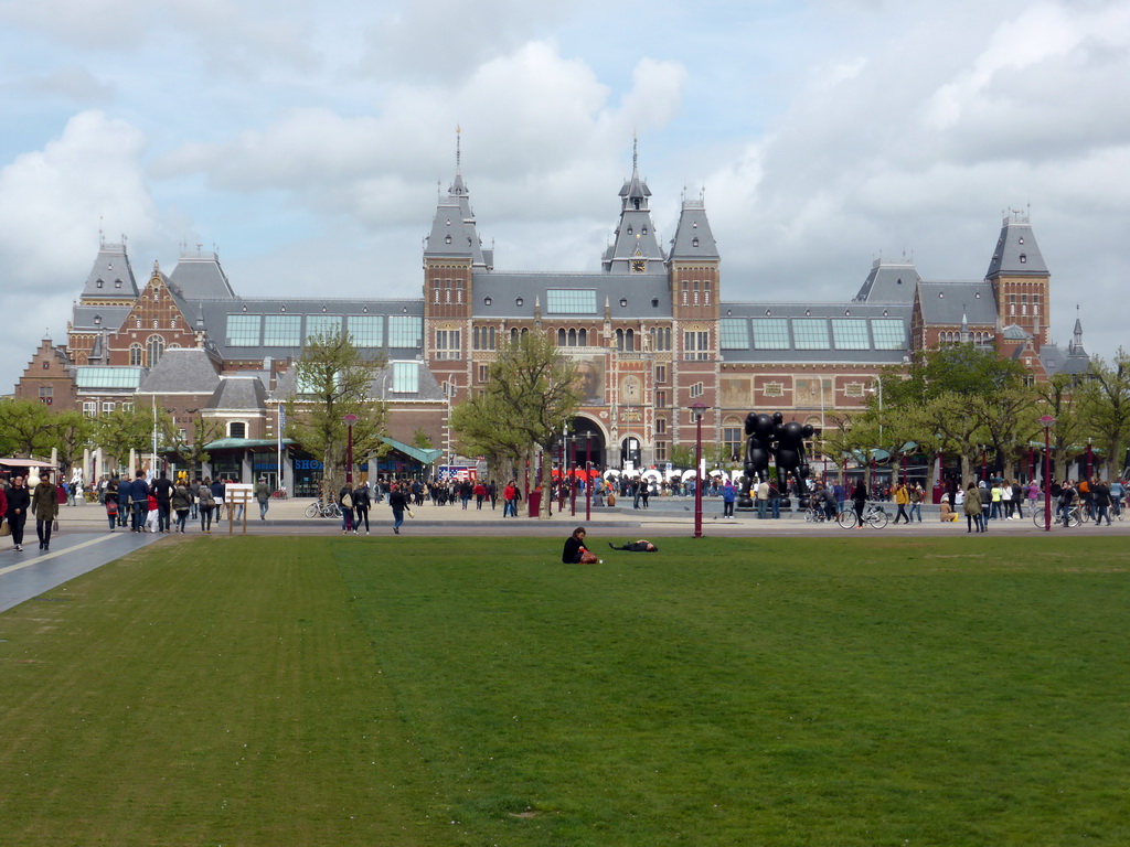 Back side of the Rijksmuseum at the Museumplein square
