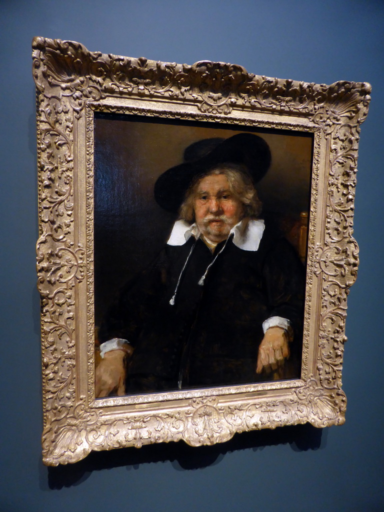 Painting `Portrait of an Elderly Man` by Rembrandt van Rijn, at Gallery 6 of the `Late Rembrandt` exhibition at the First Floor of the Philips Wing of the Rijksmuseum