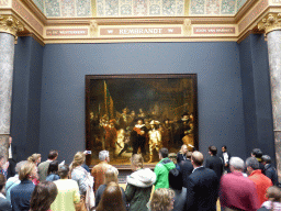 Painting `The Night Watch` by Rembrandt van Rijn, at the Gallery of Honour at the Second Floor of the Rijksmuseum