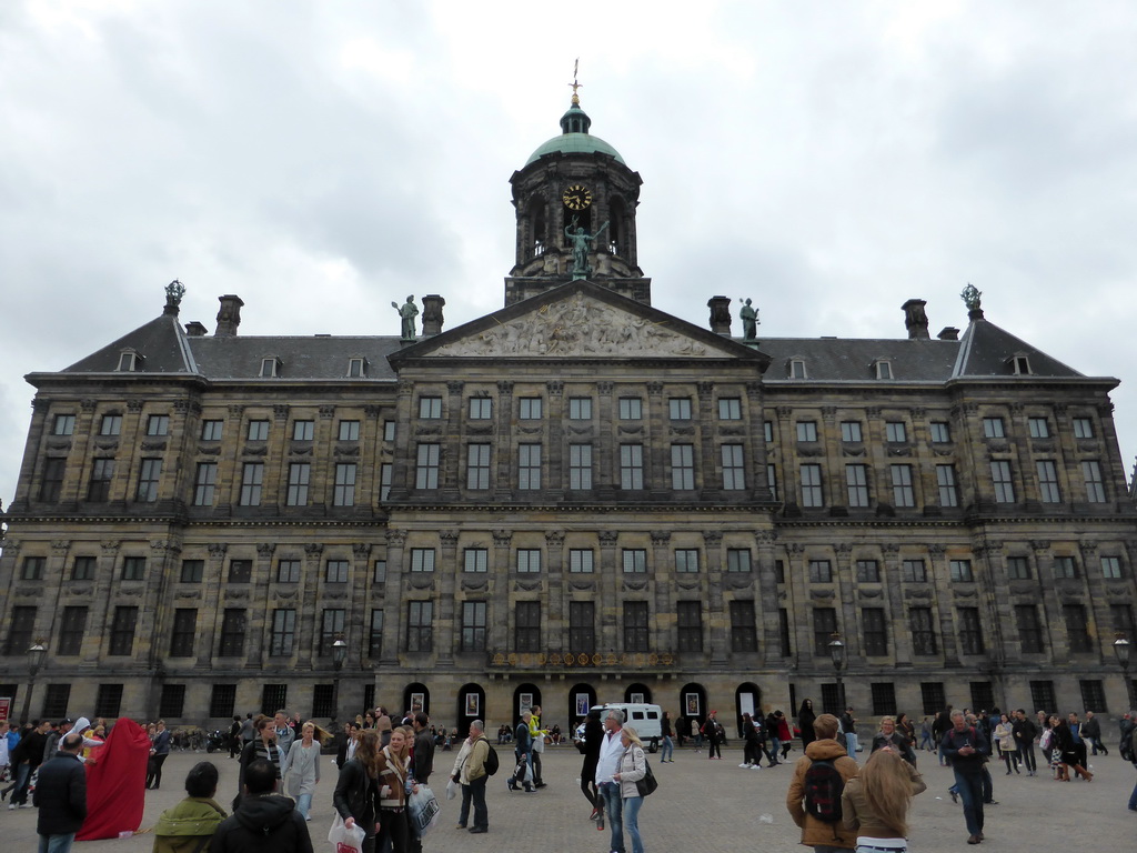 Front of the Royal Palace Amsterdam at the Dam square