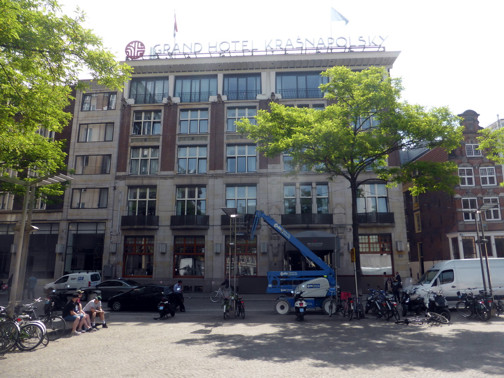 Front of Grand Hotel Krasnapolsky at the Dam square