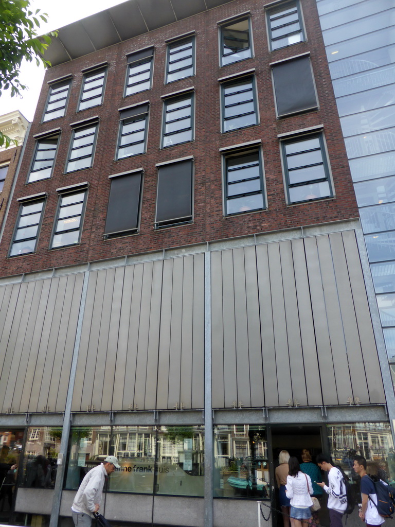 Front of the Anne Frank House museum at the Prinsengracht canal