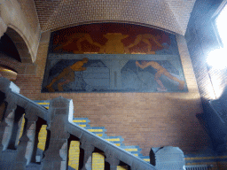 Mosaics at the staircase of the Beurs van Berlage conference center