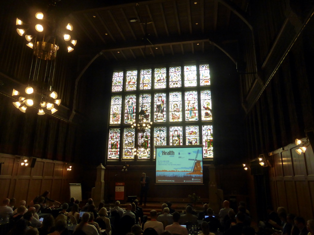 Presentation `Personal health records: Why should I care?` in the Berlage Zaal room at the first floor of the Beurs van Berlage conference center