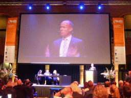 Presentation by Neil Jordan during the eHealth Week 2016 conference, in the Effectenbeurszaal room of the Beurs van Berlage conference center