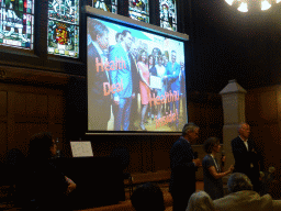 Presentation on the Health Deal by Nicky Hekster, Sabine Linn and Gerrit Meijer during the eHealth Week 2016 conference, in the Berlage Zaal room at the first floor of the Beurs van Berlage conference center