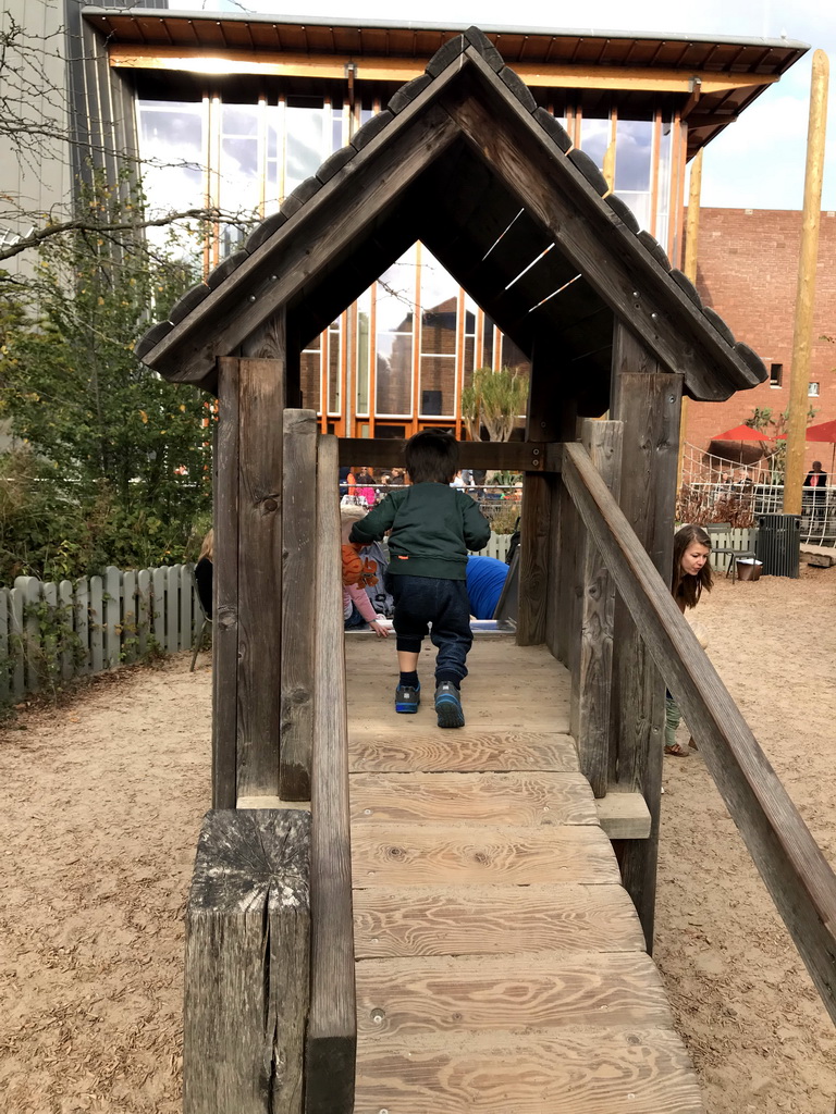 Max at the playground next to the Twee Cheetahs restaurant at the Royal Artis Zoo