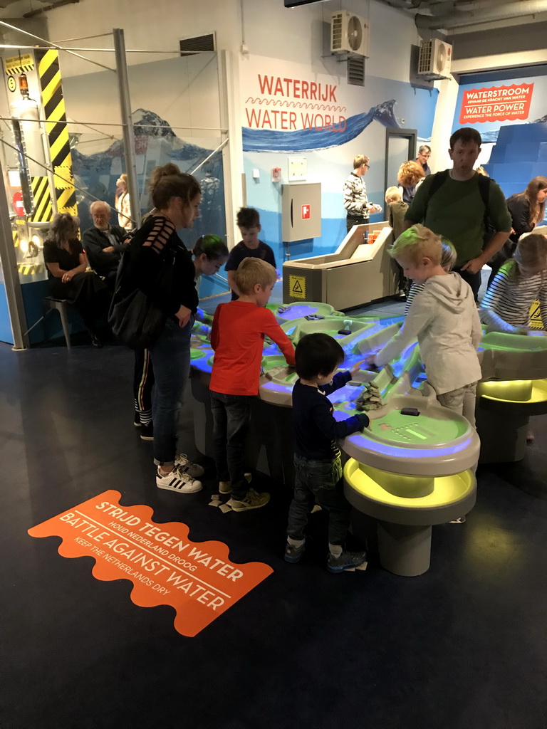 Max at the Water Power game at the Technium exhibition at the Second Floor of the NEMO Science Museum