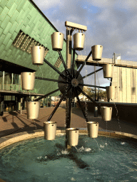 Water wheel in front of the NEMO Science Museum at the Oosterdok street