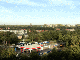 amsterdam_14_419 - 312 kb - 1024x768 - Tram at the Beneluxbaan street of Amstelveen and the tower of the St. Augustinuskerk church, viewed from the roof of the Cityden Up hotel Tram at the Beneluxbaan street of Amstelveen and the tower of the St. Augustinuskerk church, viewed from the roof of the Cityden Up hotel