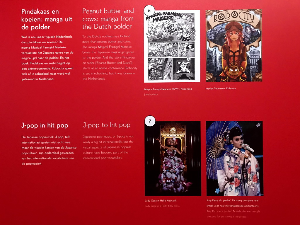 Photos and information on Manga from the Dutch Polder and J-pop to Hit Pop at the Cool Japan exhibition at the Second Floor of the Tropenmuseum