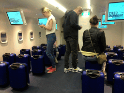 Passengers and suitcases in the airplane at the ZieZo Marokko exhibition at the Ground Floor of the Tropenmuseum