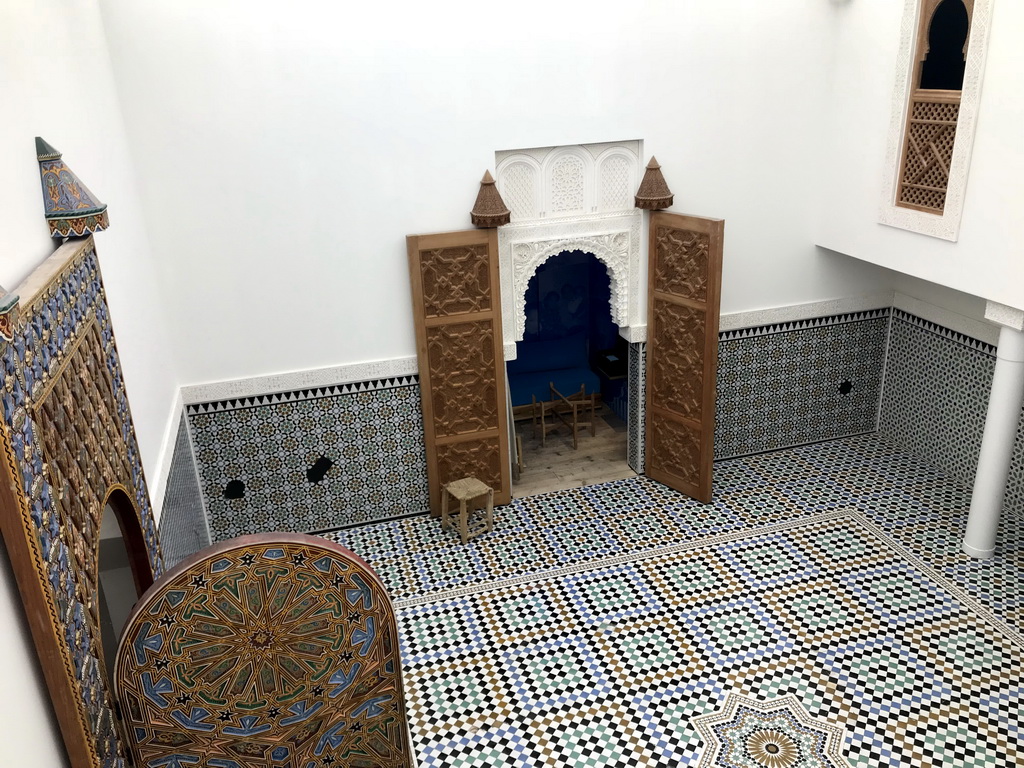 Riad inner square at the ZieZo Marokko exhibition at the Ground Floor of the Tropenmuseum, viewed from the First Floor