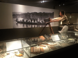 Statue with camera and other items at the Indonesia exhibition at the First Floor of the Tropenmuseum