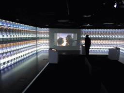 Interior of the 360° room at the Panorama exhibition at the ground floor of the EYE Film Institute Netherlands