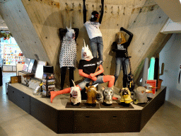 Statues with animal heads at the souvenir shop at the ground floor of the A`DAM Tower