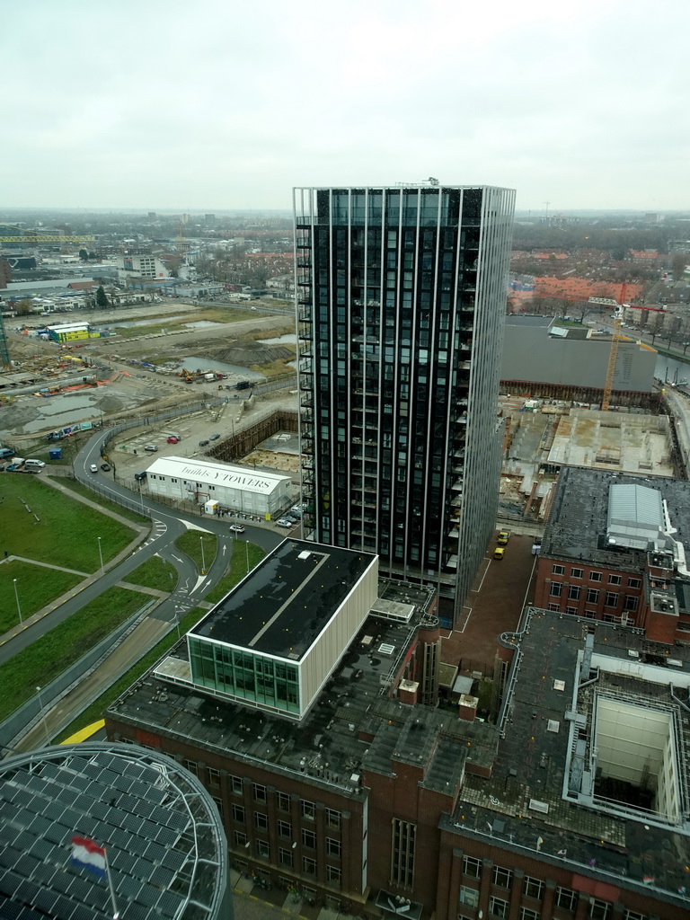 The Public Space building, viewed from the A`DAM Lookout Indoor observation deck at the A`DAM Tower