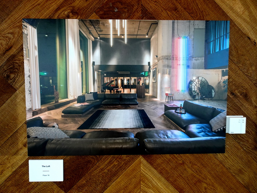 Photograph of the Loft area at the sixteenth floor of the A`DAM Tower