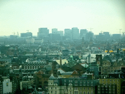 The Rijksmuseum and skyscrapers at the Zuidas area, viewed from the A`DAM Lookout Indoor observation deck at the A`DAM Tower