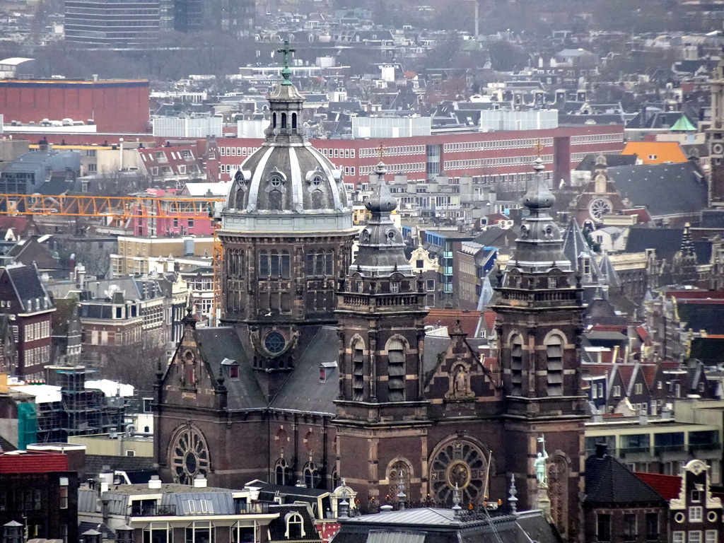 The Basilica of St. Nicholas, viewed from the A`DAM Lookout Outdoor observation deck at the A`DAM Tower