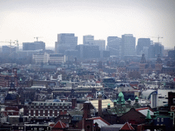 The Rijksmuseum and skyscrapers at the Zuidas area, viewed from the A`DAM Lookout Outdoor observation deck at the A`DAM Tower