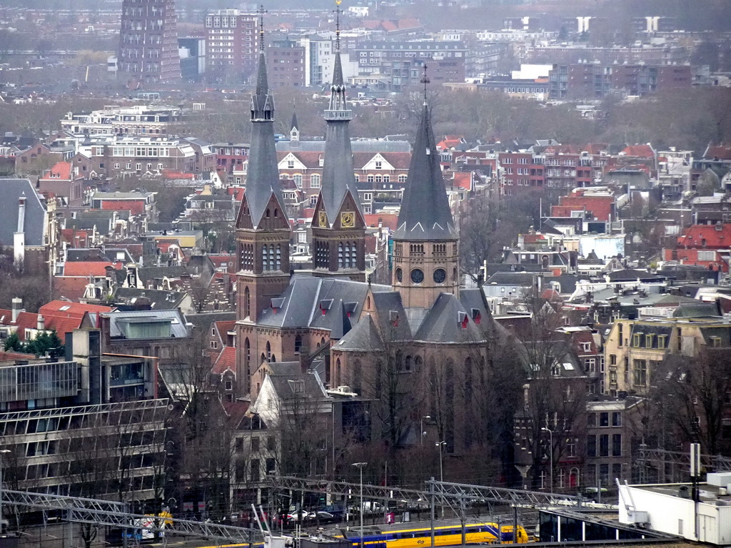 The Posthoornkerk church, viewed from the A`DAM Lookout Outdoor observation deck at the A`DAM Tower