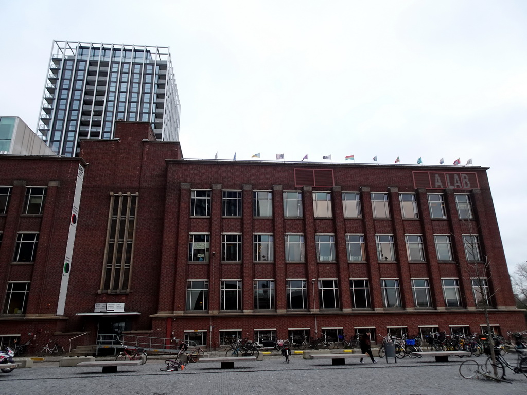 Southwest side of the Clink Hotel at the Overhoeksplein square