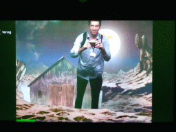Tim filmed with the `green screen` at the Panorama exhibition at the ground floor of the EYE Film Institute Netherlands