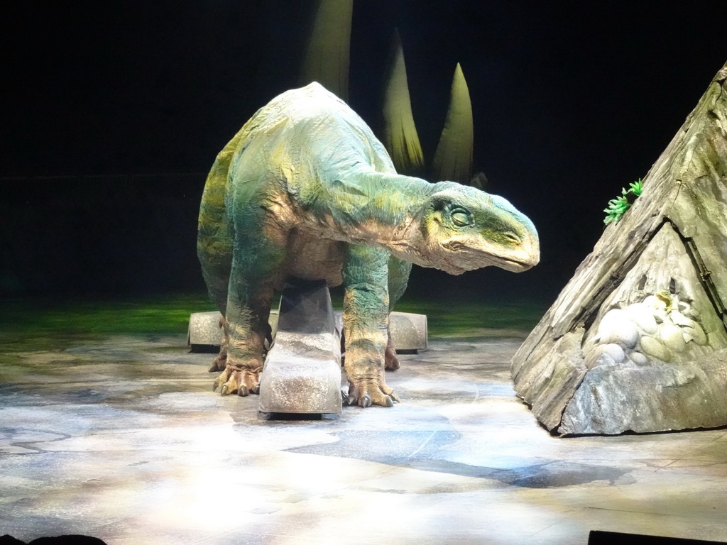 Plateosaurus statue at the stage of the Ziggo Dome, during the `Walking With Dinosaurs - The Arena Spectacular` show