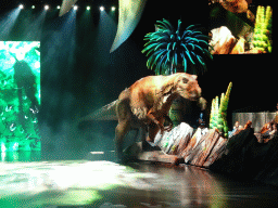 Allosaurus statue at the stage of the Ziggo Dome, during the `Walking With Dinosaurs - The Arena Spectacular` show