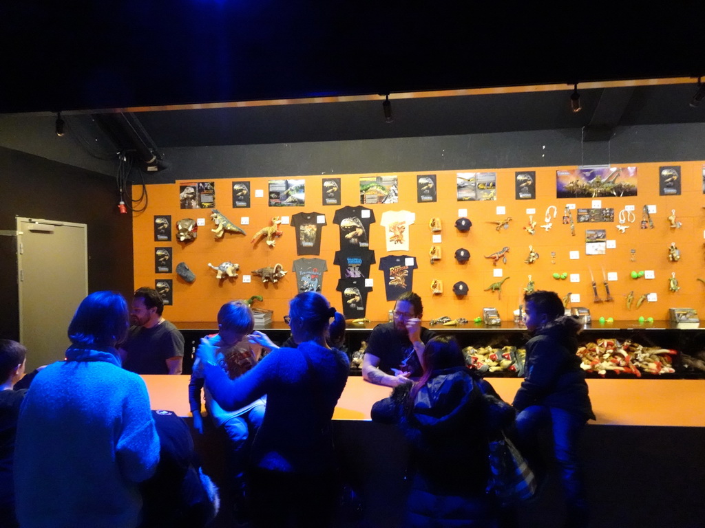 Souvenir shop at the Ziggo Dome, during the half-time break of the `Walking With Dinosaurs - The Arena Spectacular` show