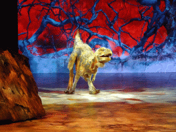Young Tyrannosaurus Rex statue at the stage of the Ziggo Dome, during the `Walking With Dinosaurs - The Arena Spectacular` show