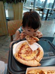 amsterdam_17_015 - 323 kb - 768x1024 - Max eating pizza at the NEMO Museum Restaurant at the Fifth Floor of the NEMO Science Museum Max eating pizza at the NEMO Museum Restaurant at the Fifth Floor of the NEMO Science Museum