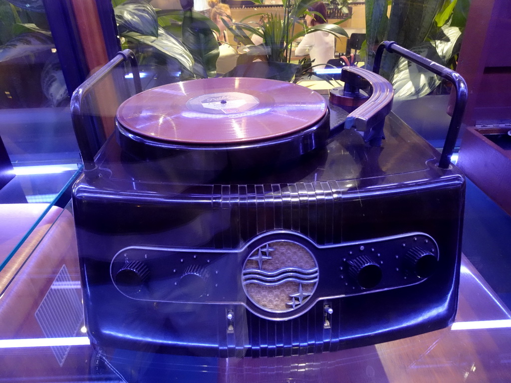 Philips record player at the Innovation Gallery at the Technium exhibition at the Second Floor of the NEMO Science Museum