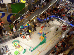 The Chain Reaction demonstration at the NEMO Science Museum, viewed from the Second Floor
